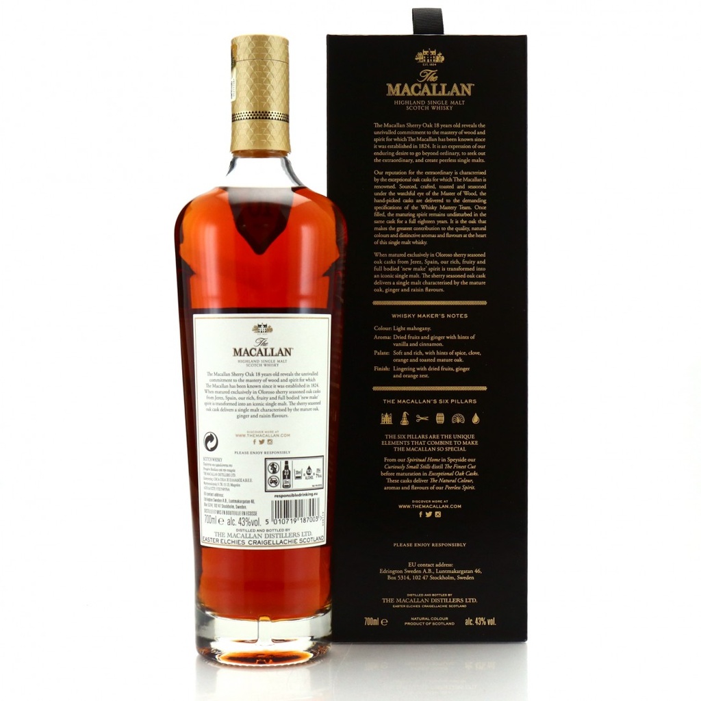 Macallan 18 Year Old Sherry Oak - 2020 release