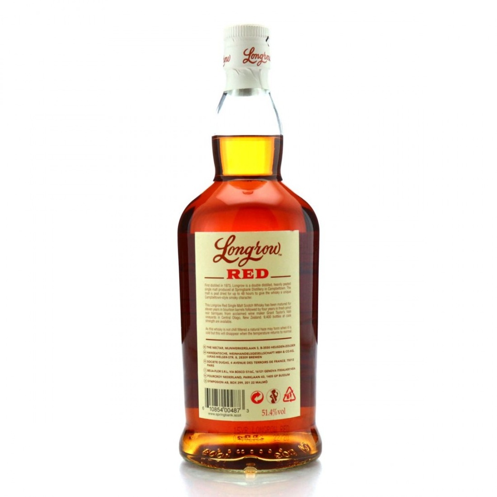 Longrow Red Pinot Noir Casks Peated 15 Year Old