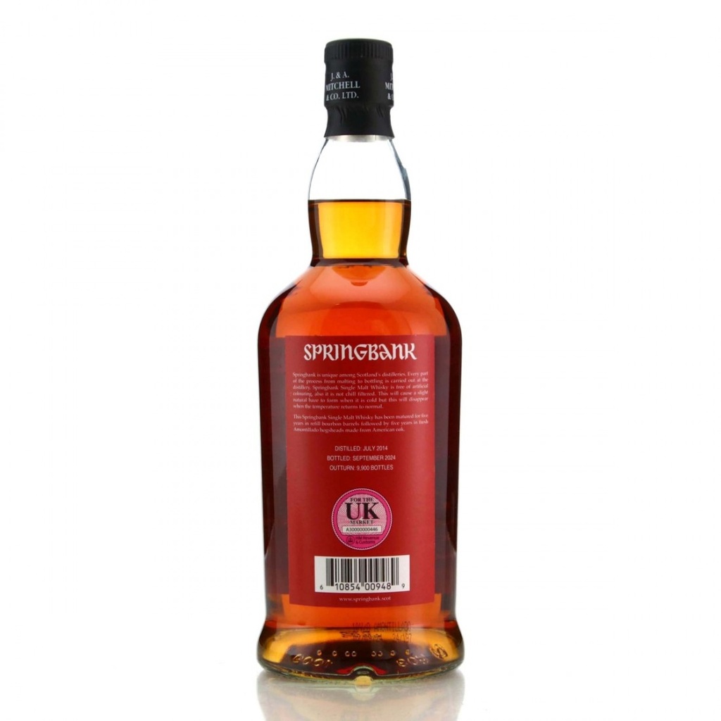 Springbank Amontillado Cask Matured 10 Year Old