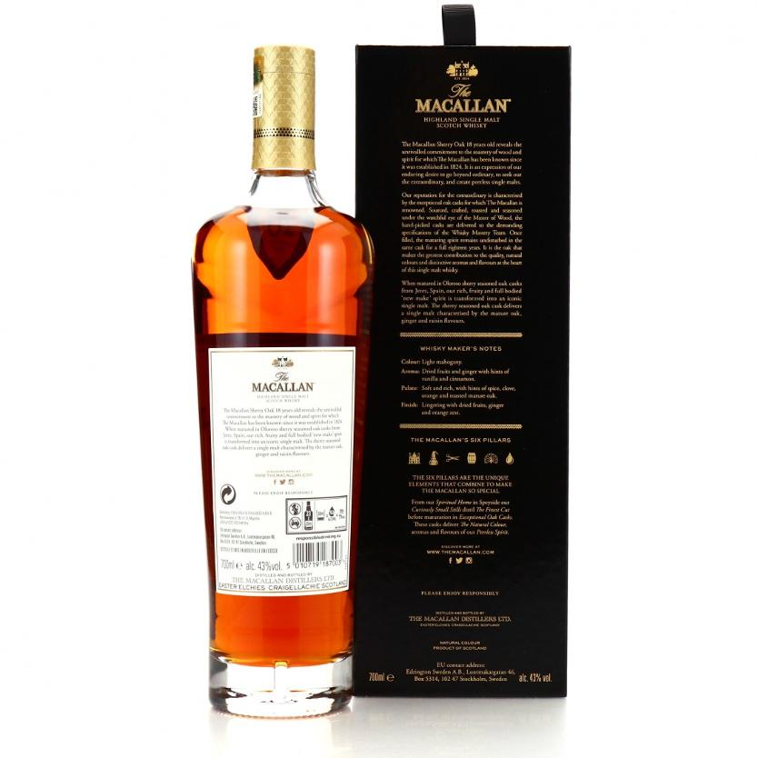 Macallan 18 Year Old Sherry Oak - 2021 release